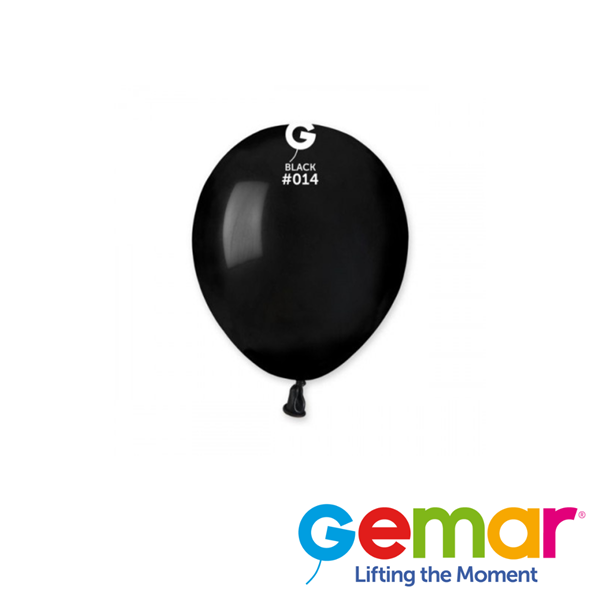Gemar Standard Black 5" Latex Balloons 50pk