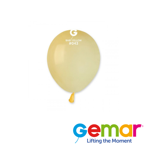 Gemar Macaron Baby Yellow 5" Latex Balloons 50pk
