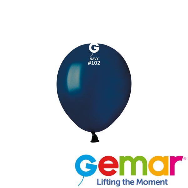 New Gemar Standard Navy 5" Latex Balloons 50pk