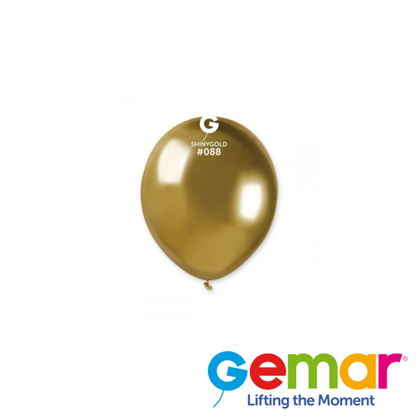 Gemar Shiny Gold 5" Latex Balloons 50pk