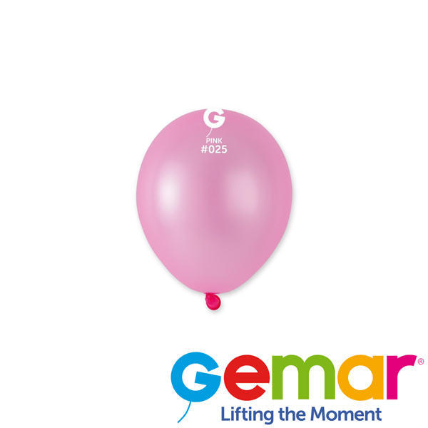 New Gemar 5" Neon Pink Latex Balloons 50pk