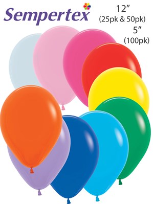 Sempertex Assorted Colour Latex Balloons