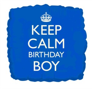 18" Keep Calm Birthday Boy Foil Balloon