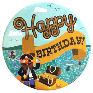 Pirate Happy Birthday Big Badge