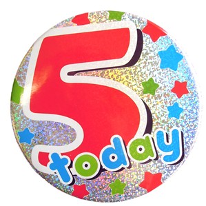 5 Today Holographic Big Badge