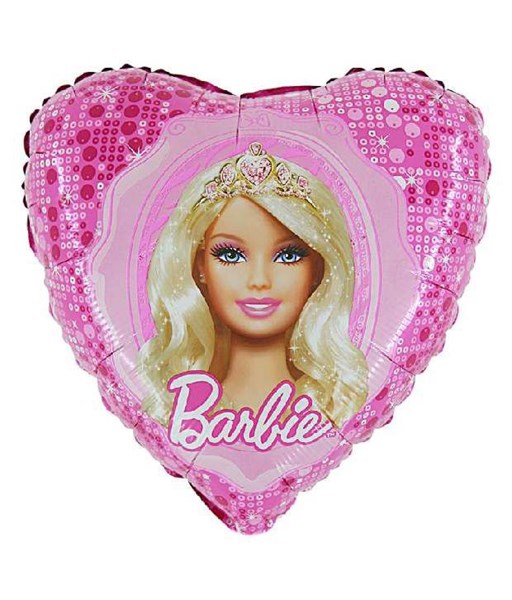 NEW Barbie Princess Tiara 18" Heart Foil Balloon (Loose)
