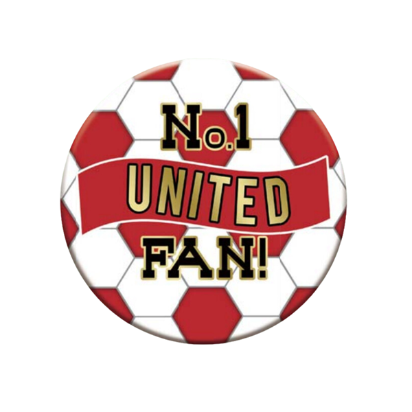 NEW No.1 United Fan Football Jumbo Badge 15cm