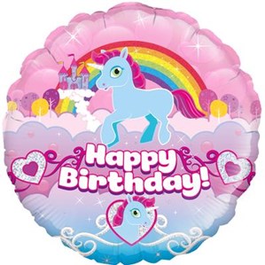 Unicorn Rainbow Birthday 18" Foil Balloon