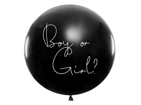 Girl Gender Reveal 1M Giant Latex Balloon - Pink Confetti