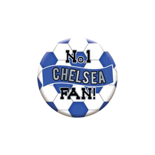 No.1 Chelsea Fan 5.5cm Football Badges 6pk