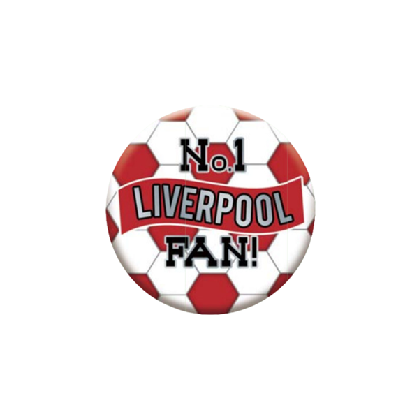 No.1 Liverpool Fan 5.5cm Football Badges 6pk