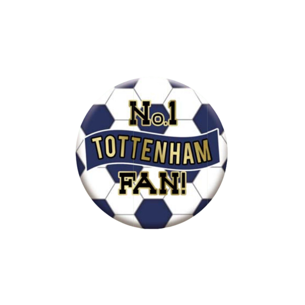 No.1 Tottenham Fan 5.5cm Football Badges 6pk