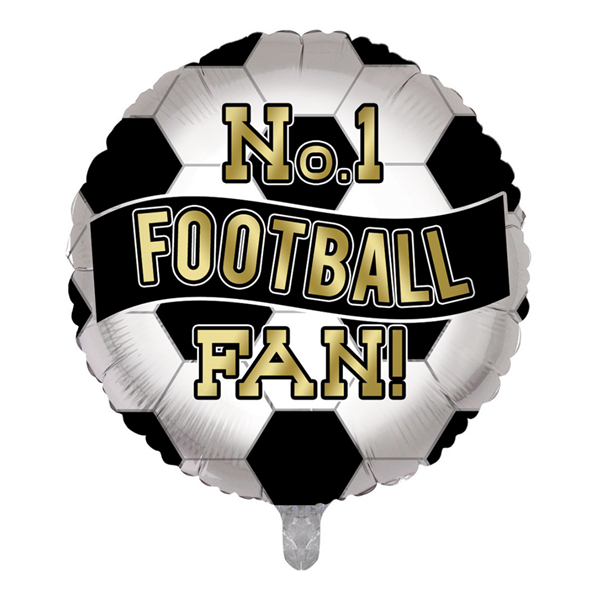 Football No.1 Fan Black and White 18" Foil Balloon