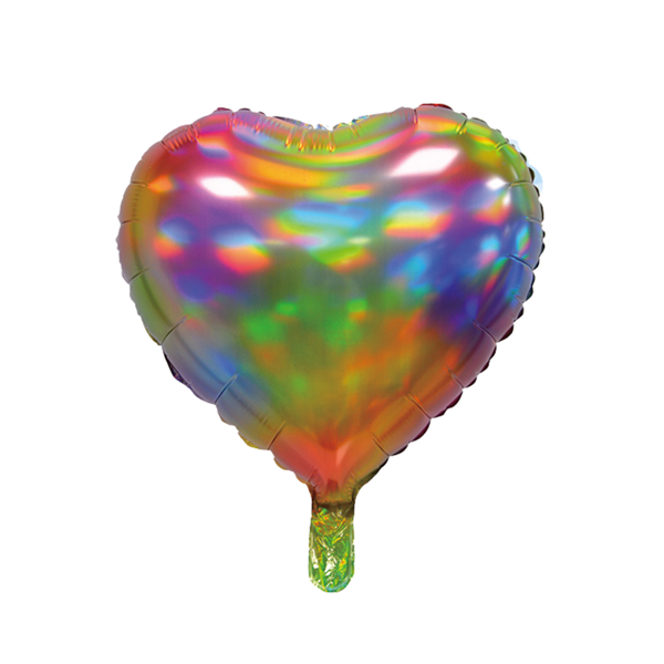 Sensations Iridescent Rainbow 18" Heart Foil Balloon