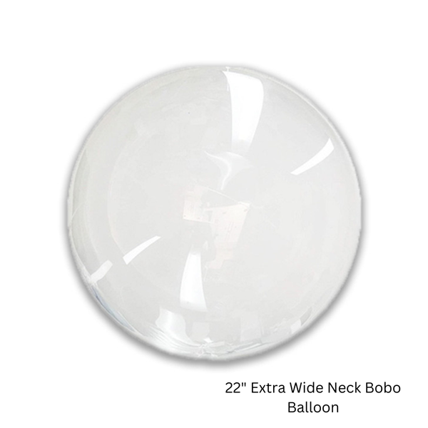 NEW 22" BoBo Clear Wide Neck Plastic Bubble Balloon Unpackaged