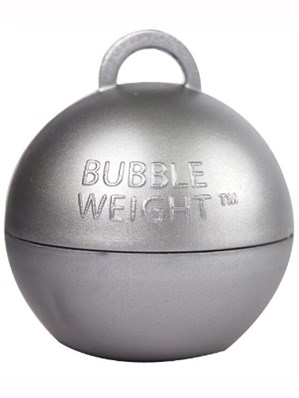 Silver Metallic Bubble Balloon Weight