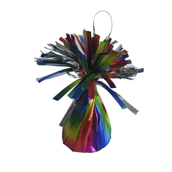 Tie Dye Rainbow Foil Tassel Balloon Weight