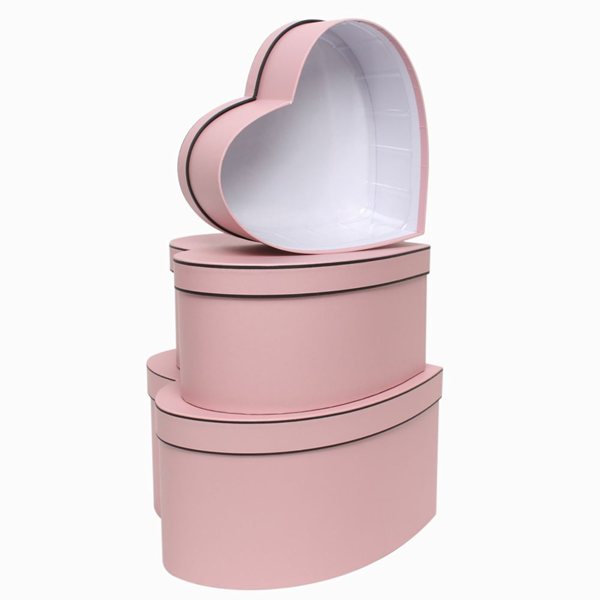 Pink Heart Shaped Box Set (3pk)