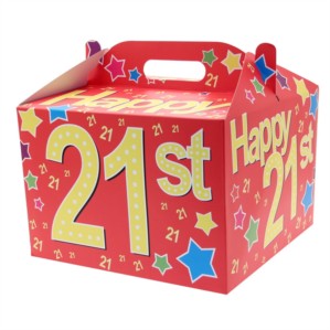 21st Birthday Carry Handle Balloon Box