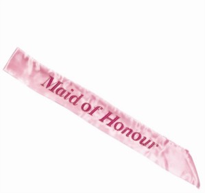 Light Pink Hen Party Maid of Honour Sash