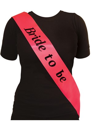 Hot Pink Bride to Be Hen Party Sash