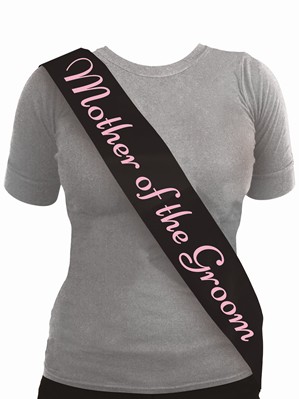 Deluxe Black Hen Party Mother of the Groom Sash