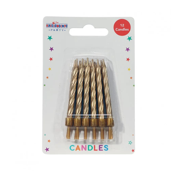 Gold Party Candles 12pk