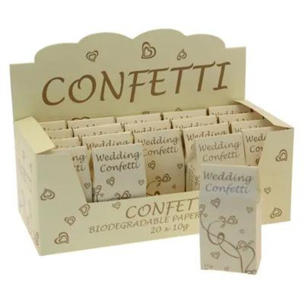 NEW Gold And Ivory Biodegradable Confetti 10g x 20PK