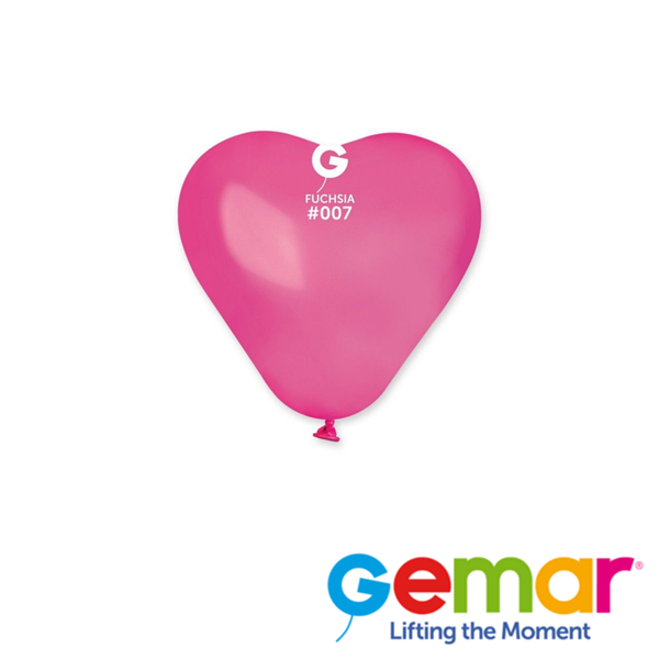 NEW Gemar Fuchsia Heart 6" Latex Balloon 100pk