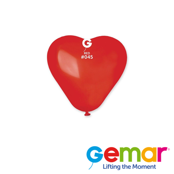 NEW Gemar Red Heart 6" Latex Balloon 100pk