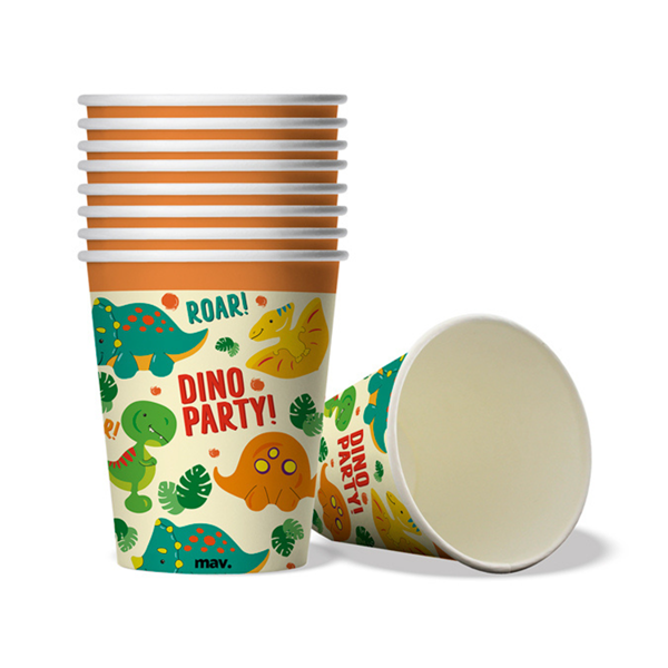 Dino Party 250ml Paper Cups 8pk