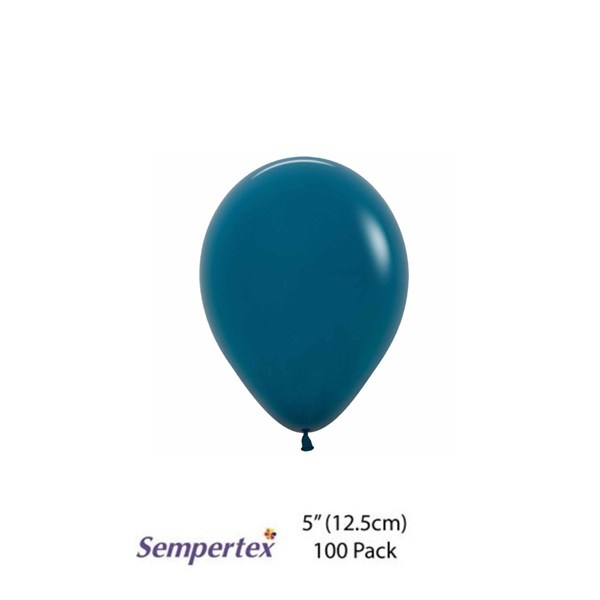 Sempertex Fashion Deep Teal 5" Latex Balloons 100pk