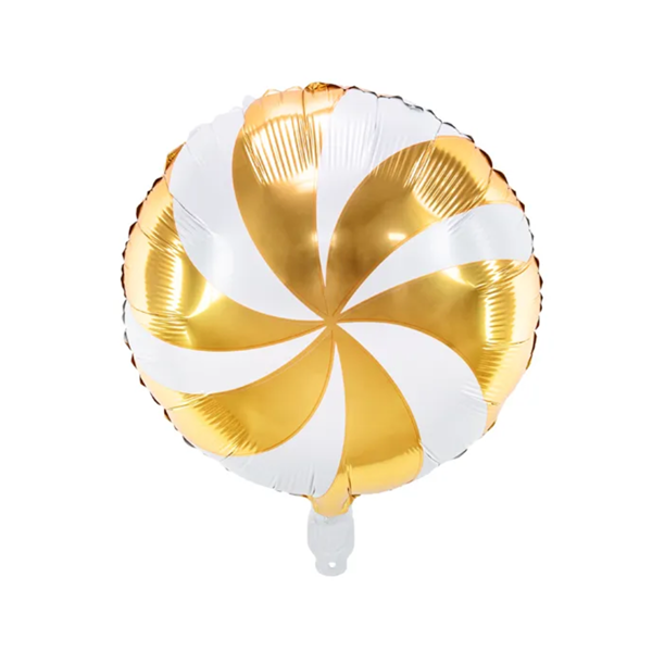 Gold Candy Swirl 18" Foil Balloon