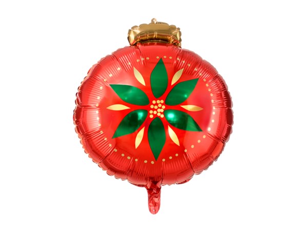 Red & Green Christmas Bauble 18" Foil Balloon
