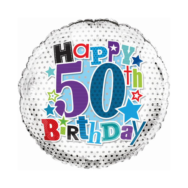 Age 50 Happy Birthday 18" Foil Balloon