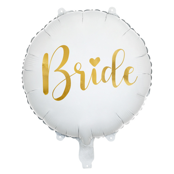 Bride Gold & White 18" Foil Balloon