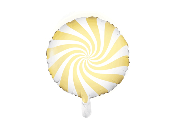 Light Yellow Candy Swirl 18" Foil Balloon