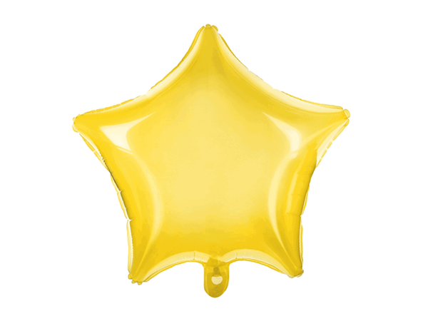 Neon Yellow Transparent 18" Star Foil Balloon
