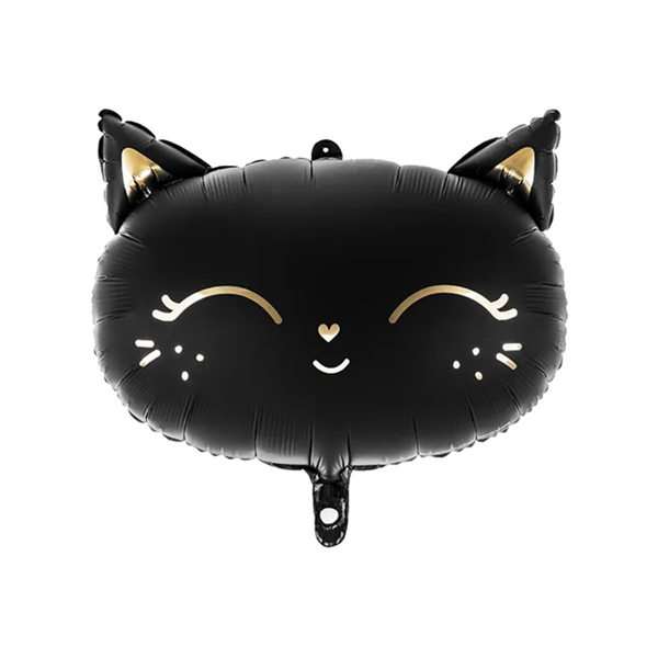 Black & Gold Cat 19" Foil Balloon