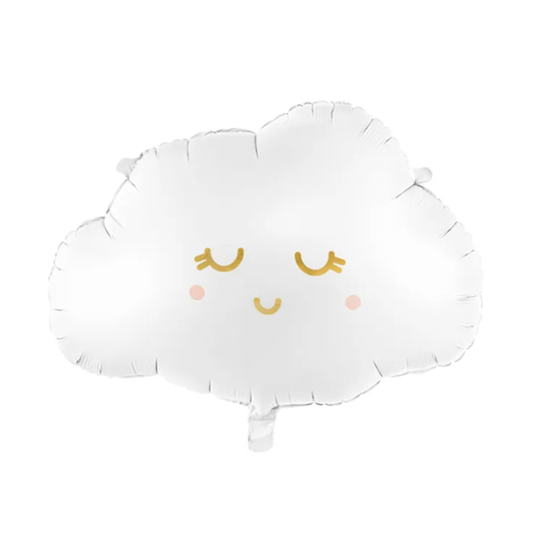 White Smiley Cloud 20" Foil Balloon