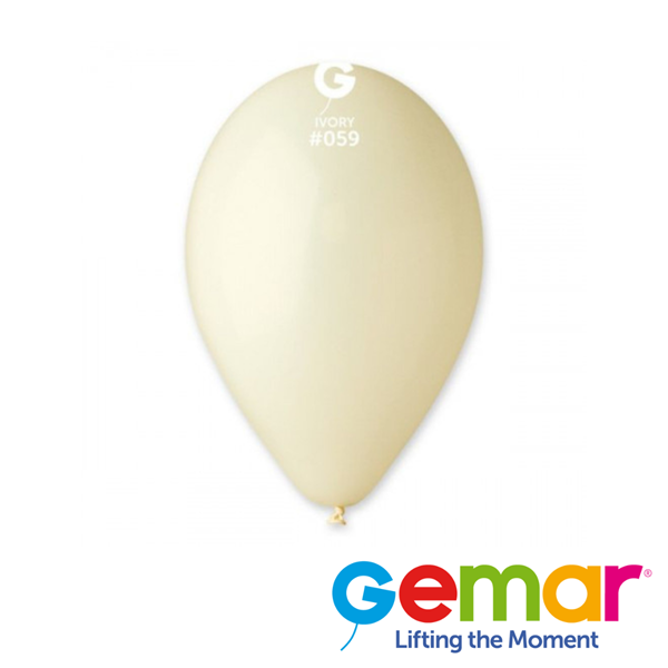 Gemar Standard Ivory 12" Latex Balloons 50pk
