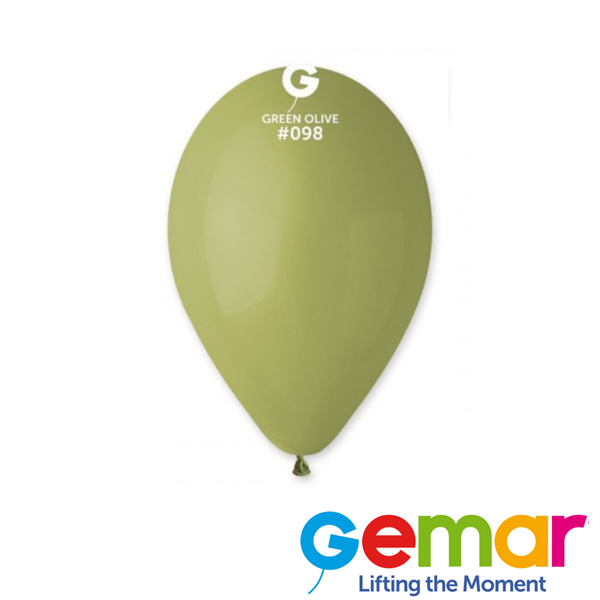 Gemar Natural Olive Green 12" Latex Balloons 50pk