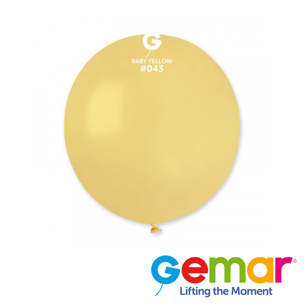 Gemar Macaron Baby Yellow 19" Latex Balloons 25pk