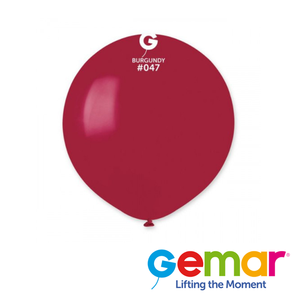 Gemar Standard Burgundy 19" Latex Balloons 25pk
