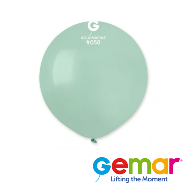 Gemar Standard Aquamarine 19" Latex Balloons 25pk