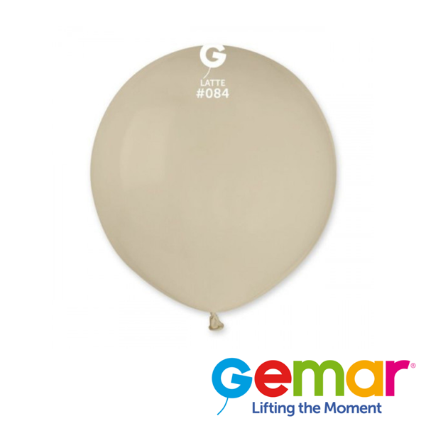 Gemar Natural Latte 19" Latex Balloons 25pk