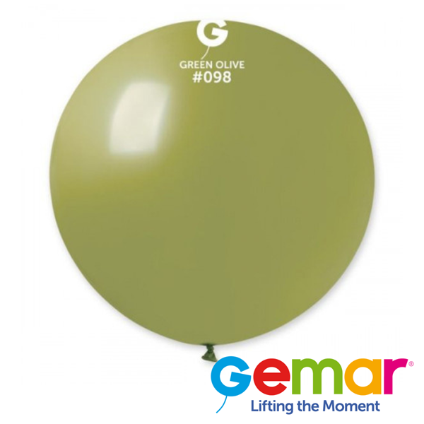 Gemar Natural Olive Green 31" (2.5ft) Latex Balloons 10pk
