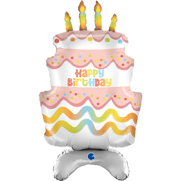 Standups Birthday Cake 38" Foil Balloon