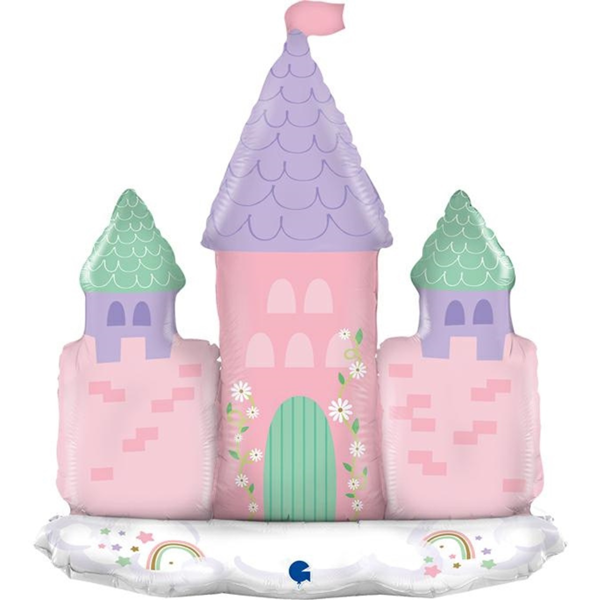 Grabo Pastel Magical Castle Standups 30" Foil Balloon