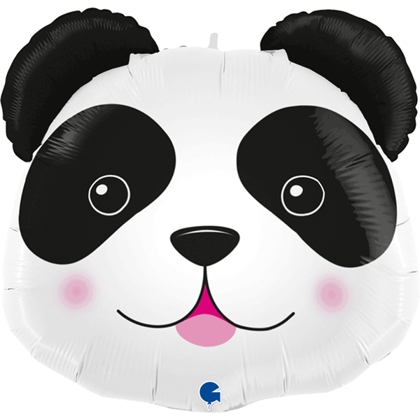 Smiling Panda Head 29" Foil Balloon